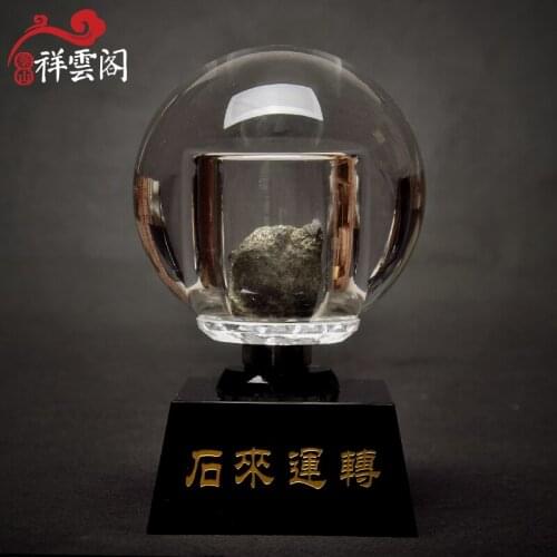 2020 HOT SALE home guarding exorcising House Protection Money Drawing GOOD LUCK FENG SHUI TAI SHAN STONE Crystal ball statue