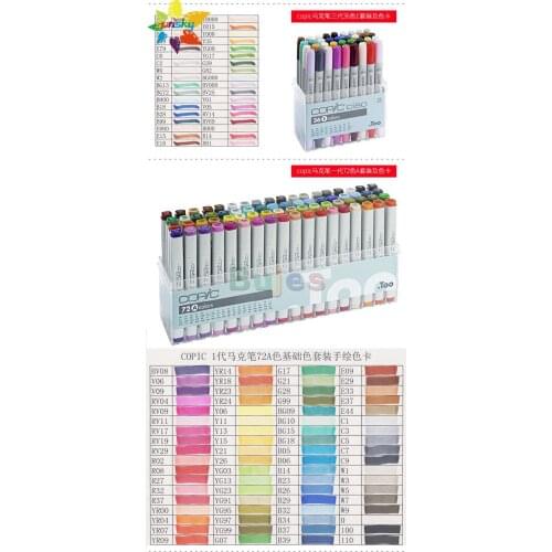 Japan OEM copic soft color marker 24 36 72 color alcohol oil clothing skin color animation Industry illustration architectural