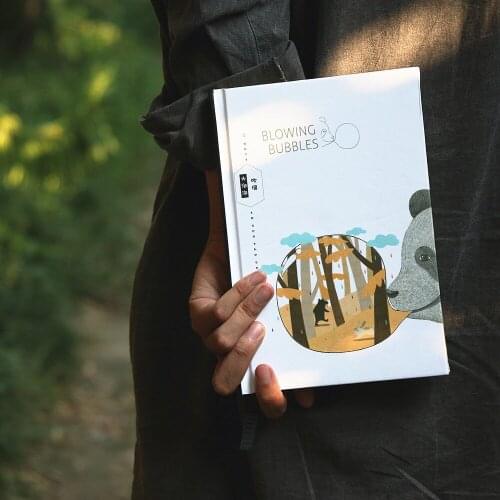 1pcs Supply You You FORYOU Blow a Bubble Hand-painted Notebook Cute Animal Simple Literary Hardback Circle Back