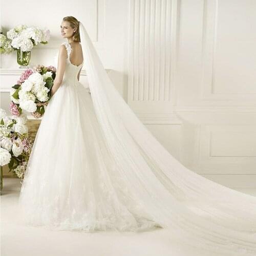 1 Layer Soft Extra wide Tulle Bridal Veil Cathedral Length Wedding Veil with Comb in White ,Ivory,Champagne