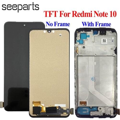 100% Tested TFT Quality For Xiaomi Redmi Note 10 Lcd Screen Display Touch Digitizer Assembly For Redmi Note 10 LCD
