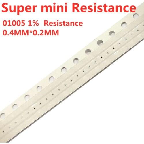 100PCS 01005 SMD Resistor 1% 1/32W 0R 2.2 3 10R 15R 22R 30R 33R 36R 43.2R 49.9R 51R 75R 100 Ohm 130R 150R 200R 240R 680R