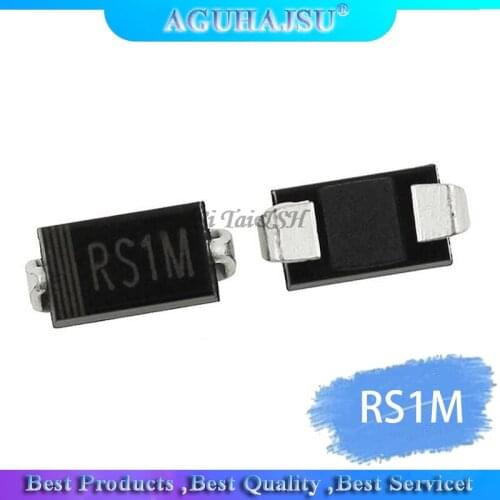 100pcs RS1M DO-214AC SMA FAST RECOVERY RECTIFIER FR107 SMD