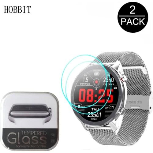 2PCS For LEMFO L11 ECG Smart Watch Tempered Glass For LEMFO L11 1.3 Inch 2.5D HD Clear Waterproof Scratch Resistant Guard Glass