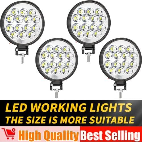 3 inch round DC 12-24V 42W 14LED Universal vehicle auxiliary lighting spotlight LED work light white 6500k