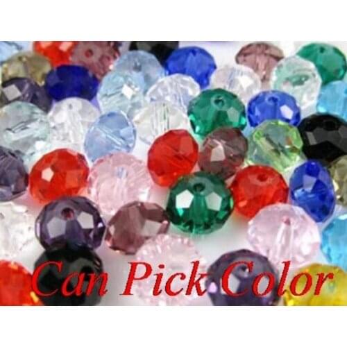 4mm 6mm 8mm fg5d strand Mixed white black Rondelle Faceted Glass Crystal Beads Bracelet DIY spacer for Jewelry Making