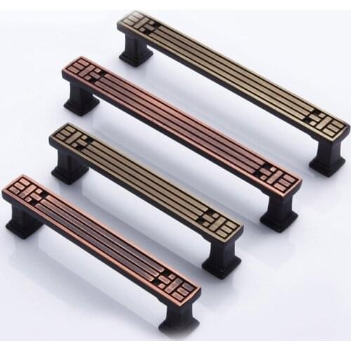 Antique Furniture Handle Kitchen Cabinet Handle Drawer Handle Pulls Zinc Alloy Cupboard Retro Furniture Handles Pull Knobs