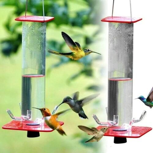 Automatic water supply Creativity Flowers Shape Handhold Bird Feeder Drinker Plastic Water Replacement Feeding Ports