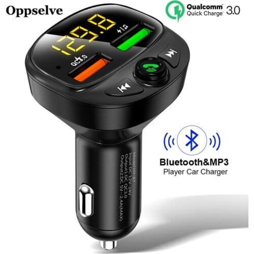 QC3.0 Dual USB Car Phone Quick Charger For iPhone Xiaomi Huwawei Samsung S20 S10 Bluetooth 5.0 Transmitter Car Mp3 Music Player