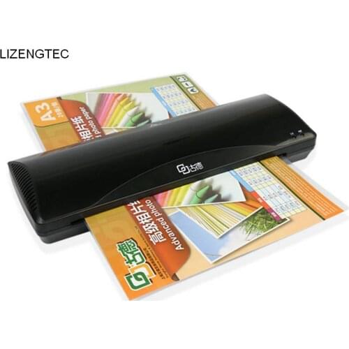 Free Shipping LIZENGTEC New Design Professional Office Hot and Cold Roll Laminator Machine for A3 /A4 Paper Document Photo