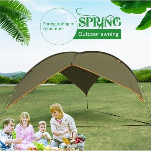 Large Sun Shelter Waterproof Awning Hiking Portable Canopy Camping Tent