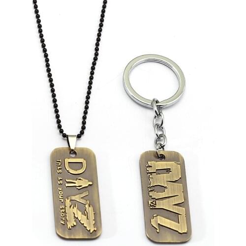 New Game Jewelry Keychain Day Z Holder Metal 'This is your story ' Tag Pendants Keyring For Men Car Accessory