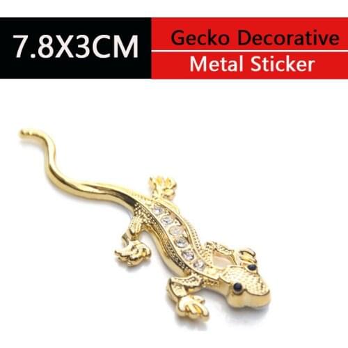 Pure Color Metal 3 D Car Gecko Car Decorative Asylum Flight Vehicle Accessories Scratches