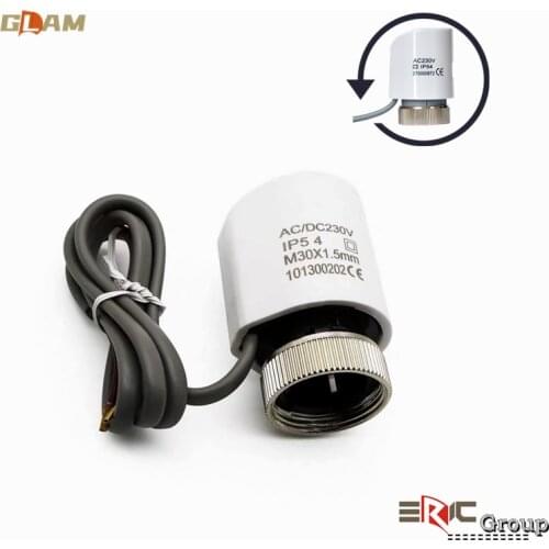 Hot Sell 230V NO NC Electric Thermal Actuator Valve Head Thermostat Manifold Underfloor Heating Radiator Normally Open Close