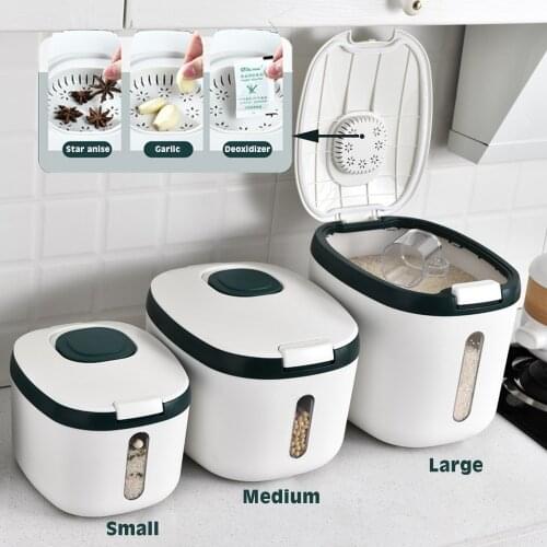 Kitchen Container Bucket Nano Insect-Proof Moisture-Proof Rice Box Grain Sealed Jar Home Storage Food Storage Containers
