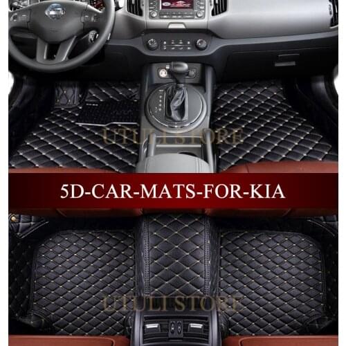 Leather Car floor mats for KIA sportage/sportage R/k3x/sorento/carens/Rondo 3D custom fit car foot mats