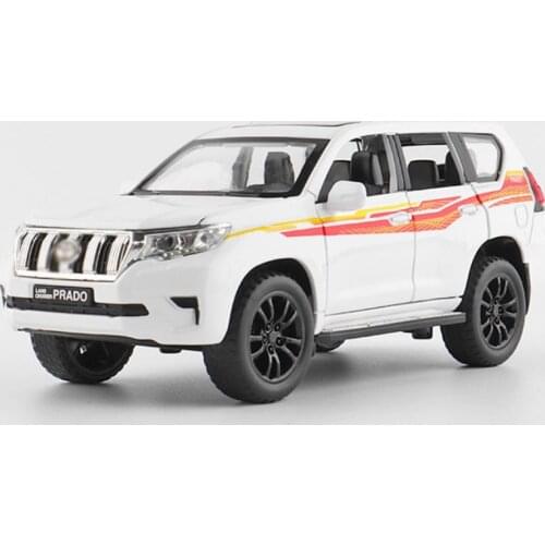Hot 1:32 scale wheels toyota orv NLAND CRUISER PRADO metal model with light and sound diecast vehicle toys collection for gifts