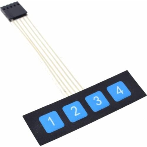 2 pcs 1x4 4 Key Matrix Membrane Switch Keypad Keyboard Control Panel SCM Extended Keyboard Super Slim Controller for Arduino