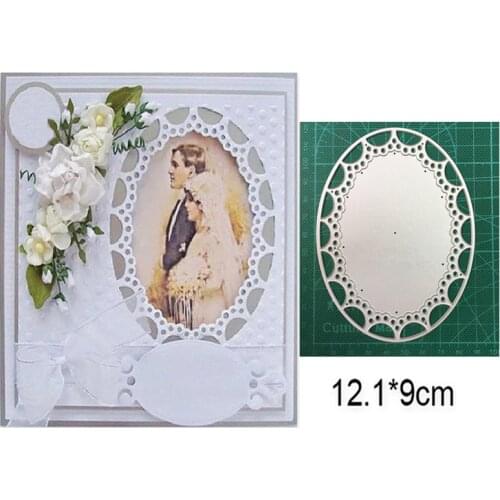 Metal cutting dies cut die mold lace background frame Christmas dies Scrapbook paper craft knife mould blade punch stencils dies