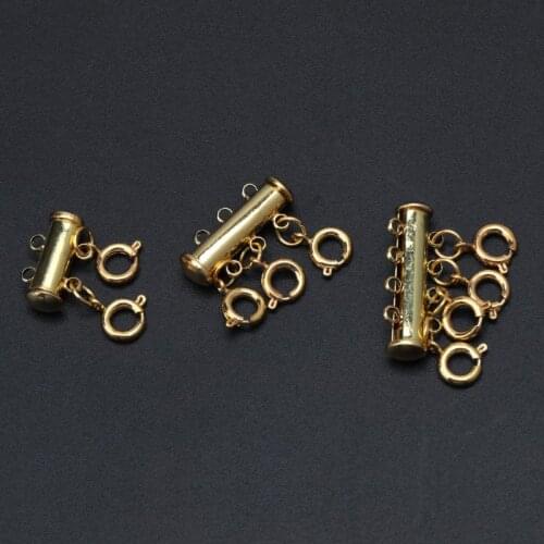 Layered Bracelet Necklaces Slide Magnetic Tube Lock with Clasps Jewelry Findings