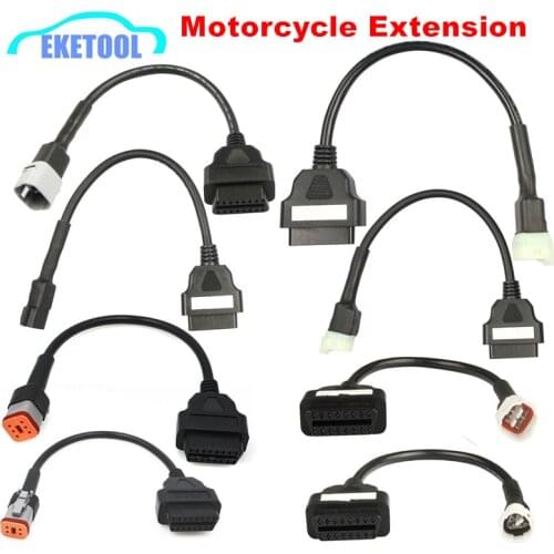 Motorbike OBD2 Extension Motorcycle Diagnostic Cable For Harley 4Pin 6Pin For Honda 4Pin 6Pin For KYMCO 3Pin For BENELLI 6Pin