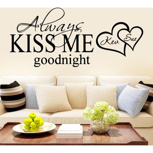 NEW KISS ME Wall Art Decal Wall Art Sticker Murals For Home Decor Wall Decoration Murals