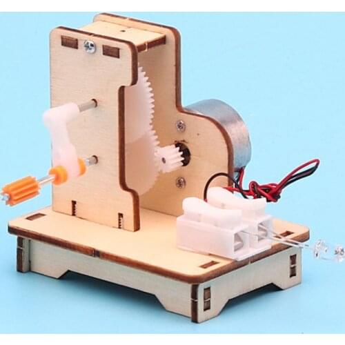 Educational Toy Collective Intelligence Development Wood Manual Generator Toy Kit for Kid