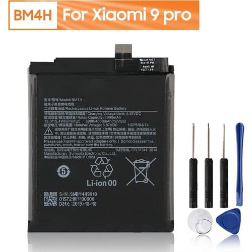 Xiao Mi Original BM4H Battery For Xiaomi 9 Pro Mi 9 Pro Mi9 Pro Genuine Replacement Phone Battery 4000mAh With Free Tools