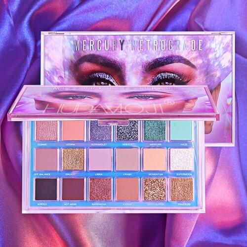 18 Color Eye Shadow Plate Sequins Pearl No Dizzy Makeup Mercury Makeup Waterproof Eyeshadow Palette Cosmetic