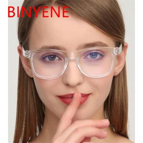 Clear Frame Square Blue Light Glasses Vintage Designer Women Mens Computer Glasses Classic Rivet Eyeglasses Plastic Frames