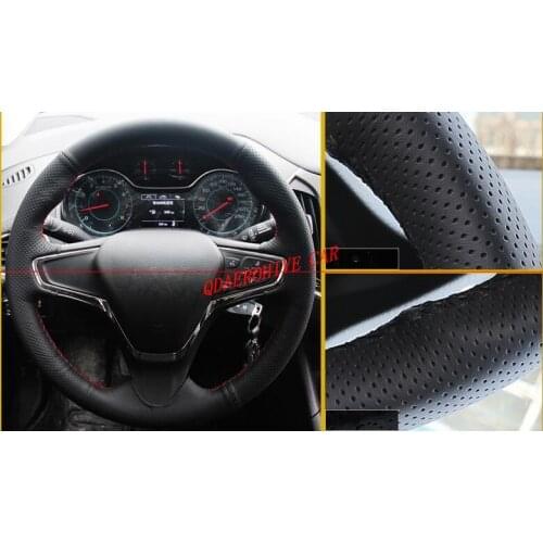 QDAEROHIVE Artificial micro fiber Leather Car Steering Wheel Cover for Chevrolet Cruze 2015 Volt 2016 2017 New Cruze