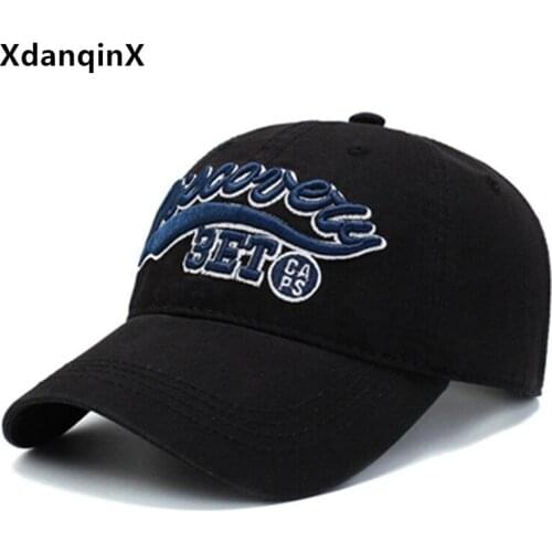 XdanqinX Embroidery hat women retro cotton baseball caps mens washed cloth sports cap couple hats adjustable brand snapback cap