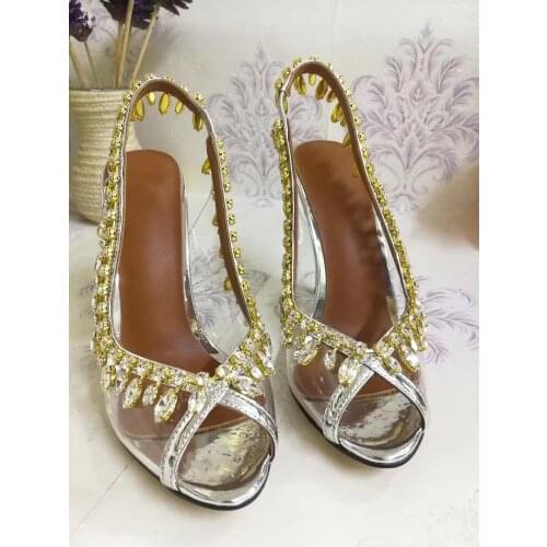 Fashion Summer High Heels New bling Pumps Comfort Women Shoes Buckle Women Sandals Sexy Party Shoes Women Heels Female shoes