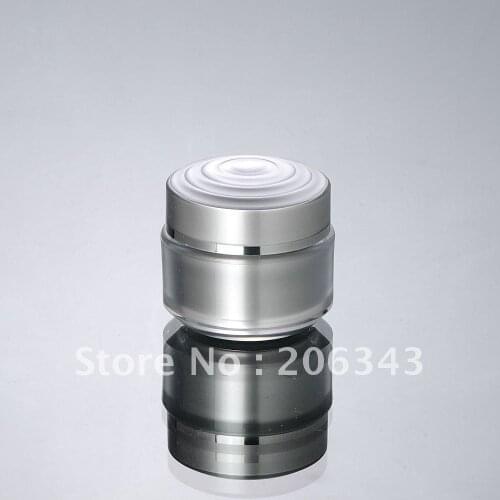 30g silver acrylic plastic jar pot tin bottle day night cream essence gel moisturizer eye serum skin care cosmetic packing