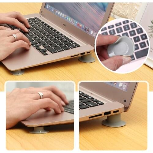 4Pcs Laptop Notebook Dissipate Heat Reduction Pad Cooling Feet Cooler Stand Pad Leg Holder Suction Non-slip Feet Cup