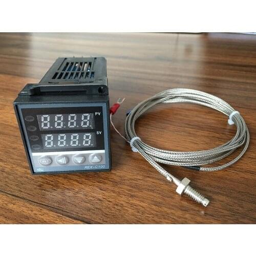 Digital Temperature Controller REX-C100 SSR output with Range 0-400 Degrees Celsius 50Hz with Thermocouple 1m