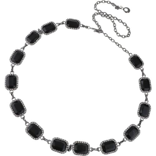 Girls Belly Dance Waist Chain Body Chain Crystal Skinny Belts for Dresses