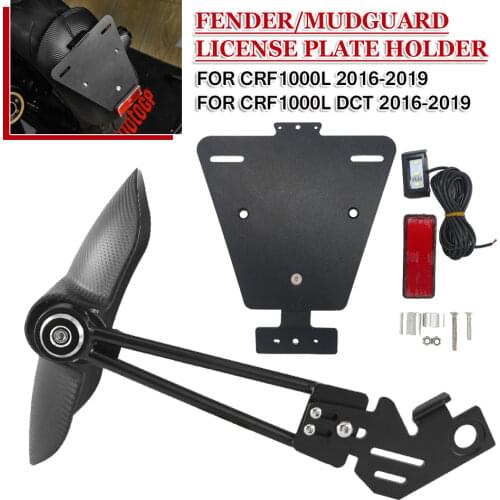 For Honda CRF1000L CRF 1000L Africa Twin DCT 2016-2019 Motorcycle Rear Fender Wheel Hugger Mud Splash Guard License Plate Holder