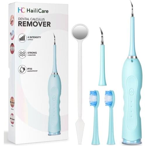 Electric tooth cleaner USB rechargeable household portable tooth care tools eliminate calculus and tartar whitening teeth