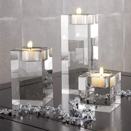 GONGOUYANG Decorative Crystal Candlesticks