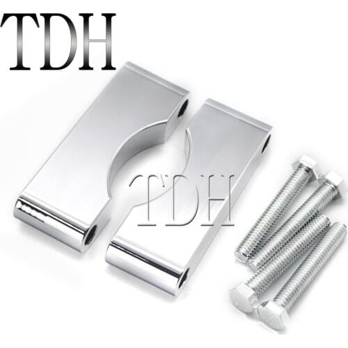 Chrome 1.25" Front Fender Spacer Aluminum Front Mudguard Adaptor For Harley Touring Custom FLT FLHT FLHR FLHX FLTR 1984-2013