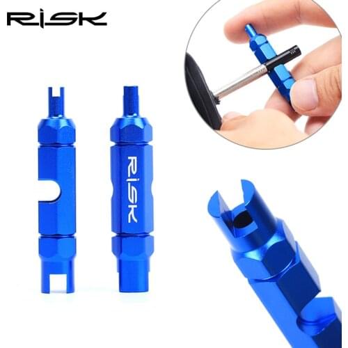 RISK Bike Tires Repair Tools Extension Rod Remove Wrench 8.5g Aluminum Bicycle Schrader Valve Core Tool Tube Multifunction