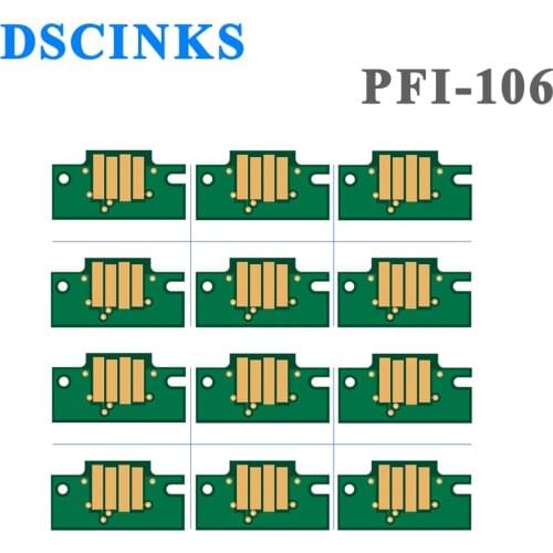 12 PCS PFI-106 Ink Cartridge Chip for Canon IPF6400 IPF6450 IPF6410 IPF6460 PFI 6400 6450 6410 6460 Printer PFI 106 PFI106