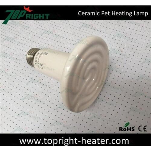 85x110mm 100W Flat bottom Ceramic heating lamp pet reptiles heater light, choose one color