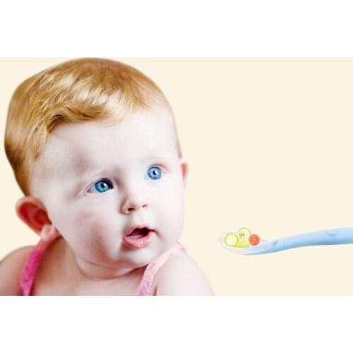 Colorful Baby Soft silicone feeding spoon baby Spoon Safety Tableware Infant Learning spoons for baby