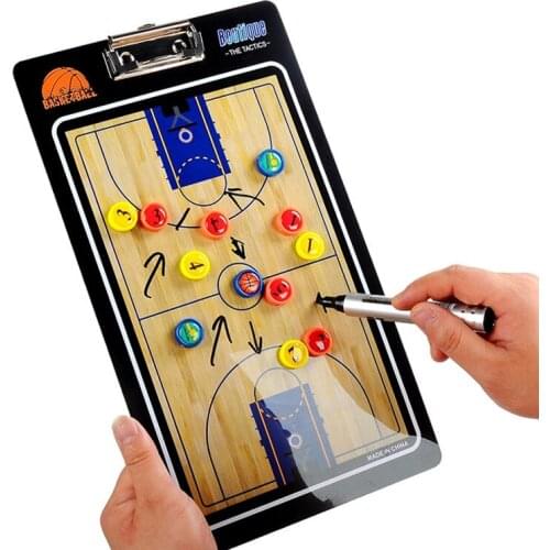 Basketball Tactics Plate Magnetic Teaching Board Tactical Exercises Plate with Pen Clipboard Basketball Supplies