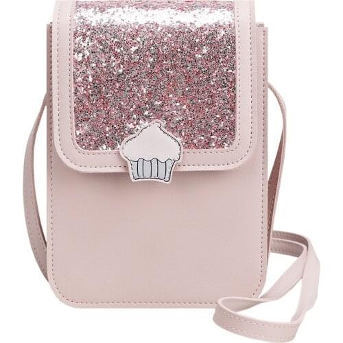 Fashion Simple Square Bag Womens Designer Handbag 2019 PU Leather Chain Mobile Phone Shoulder Bags Portefeuille Femme