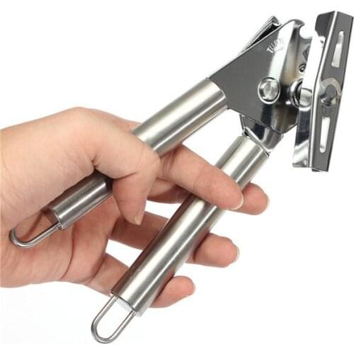 Fashion Hot 100% Stainless Steel Can Opener Tin-opener Multi-functional Open Cans Bottle Opener Kitchen Utensils