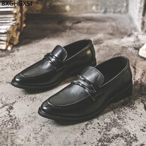 Leather Shoes Men Classic Black Elegant Shoes for Men 2021 Penny Loafers Men Shoes High Quality Chaussure Homme Zapatos Hombre