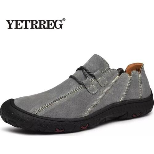 New Fashion Casual Shoes Loafers Quality Cow Suede Leather Mens shoes Men Flats Moccasins Shoes Comfortable Driving Shoes